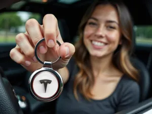 Tesla Llavero Coche Aleación Racing Duradero